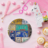 borden met een retrorustylicentie papieren bordje (Feest)