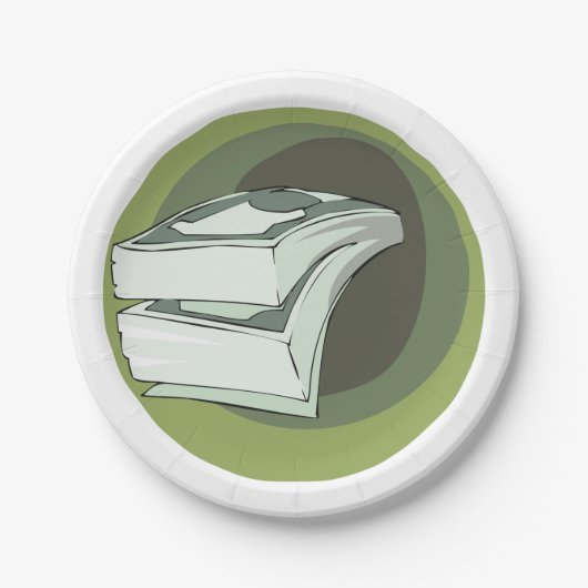 Borden met geldpapieren papieren bordje (Voorkant)