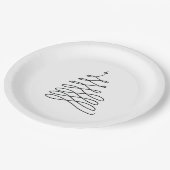 Borden met kerstbomen papieren bordje (Gekanteld)