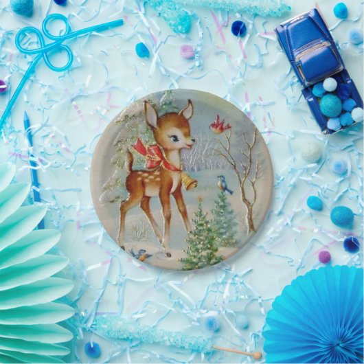 Borden met kerstfeestfeestdag in de zin papieren bordje (Feest)