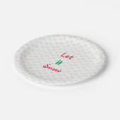 Borden met kerstsneeuwvlokken papieren bordje (Gekanteld)