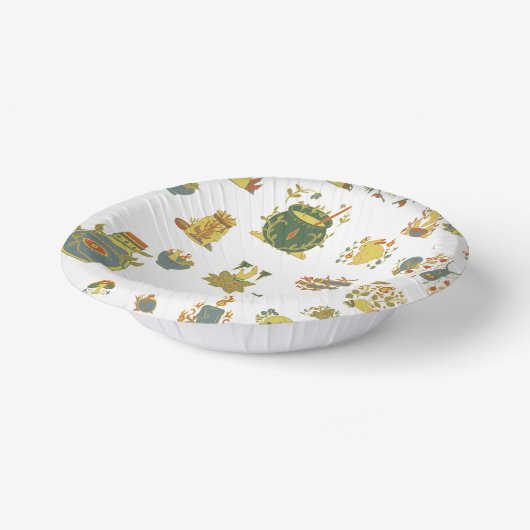 Borden met kunstpapier Papieren Kommen (Gebogen)