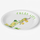 Borden met Lemon Juice Cool-Drink Papieren Bordje (Gekanteld)