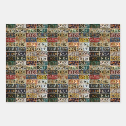 Borden met  licentie, pakpapier inpakpapier vel (Voorkant 3)