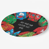 Borden met lomp-kerstakelpapier papieren bordje (Gekanteld)