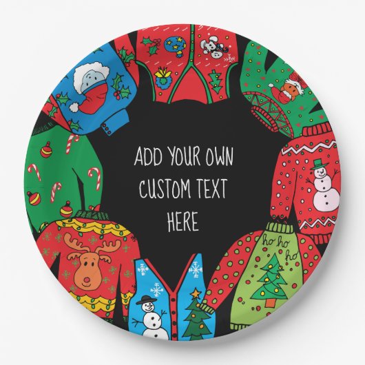 Borden met lomp-kerstakelpapier papieren bordje (Voorkant)