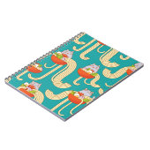 Borden met noedels en grappige katten. Noedels met Notitieboek (Linkerzijde)