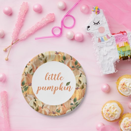 Borden met pompoenen Baby shower Papieren Bordje (Feest)