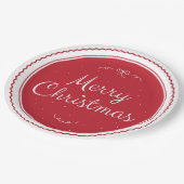 Borden met rode kerstakelpapier voor fijne kerst papieren bordje (Gekanteld)