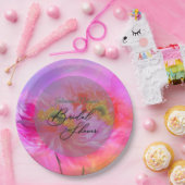 Borden met roze fantasie op papier papieren bordje (Feest)