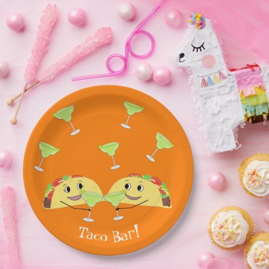 Borden met taarstang papieren bordje (Feest)