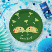 Borden met taarstang papieren bordje (Feest)