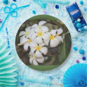 borden met tropische bloemen, plumeria papieren bordje (Feest)