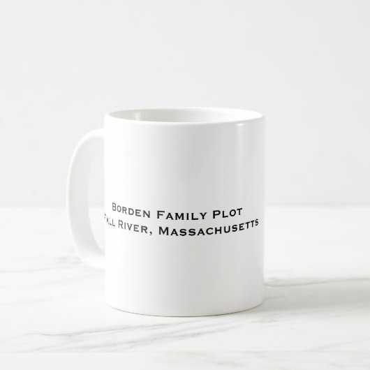 Borden Monument, Herfst River, MA - A.J. Borden Koffiemok (Voorkant links)