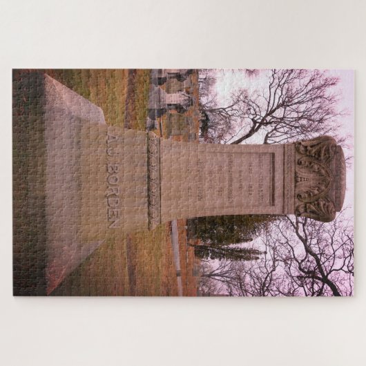 Borden Monument, Herfst River, MA - A.J. Borden Legpuzzel (Horizontaal)
