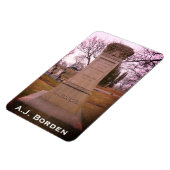 Borden Monument, Herfst River, MA - A.J. Borden Magneet (Linkerzijde)