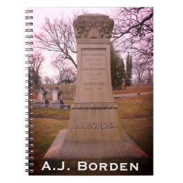 Borden Monument, Herfst River, MA - A.J. Borden Notitieboek
