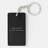 Borden Monument, Herfst River, MA - A.J. Borden Sleutelhanger (achterkant)