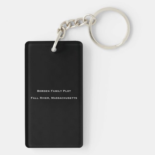 Borden Monument, Herfst River, MA - A.J. Borden Sleutelhanger (achterkant)