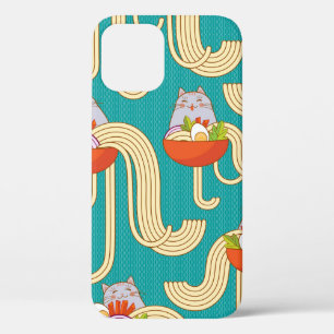 Borden noedels en grappige katten. Noedels met spi Case-Mate iPhone Case
