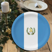 Borden onder Guatemalteekse vlag, feest, sport, Gu Papieren Bordje