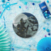 Borden op basis van een volle-moondocument voor th papieren bordje (Feest)