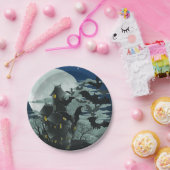 Borden op basis van een volle-moondocument voor th papieren bordje (Feest)