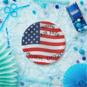 borden op de vierde tribune in juli papieren bordje (Feest)