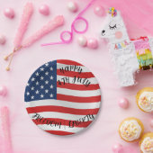 borden op de vierde tribune in juli papieren bordje (Feest)