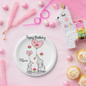 Borden op jaarpapier, olifant papieren bordje (Feest)