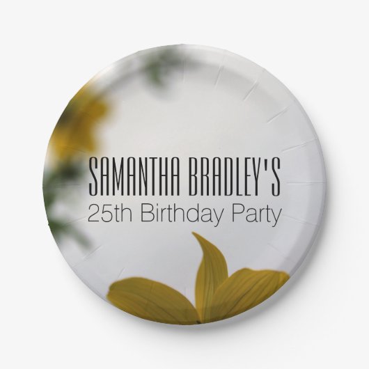 Borden op jaarvloeren op 25e verjaardag van de Voo Papieren Bordje (Voorkant)