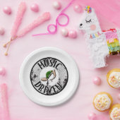 Borden op muziekpapier papieren bordje (Feest)