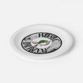 Borden op muziekpapier papieren bordje (Gekanteld)