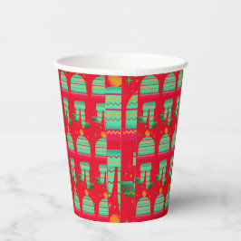 borden op papier van gorrito en bufanda papieren bekers