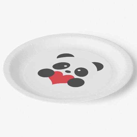 Borden op papier van Panda Papieren Bordje (Gekanteld)