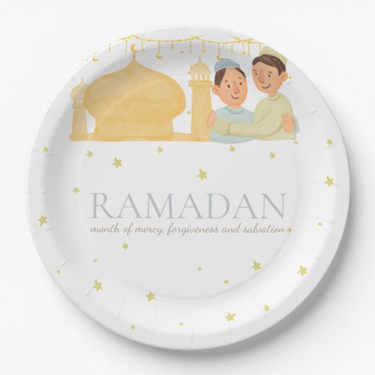Borden op papier van Ramadan Kareem Papieren Bordje (Voorkant)