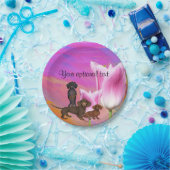 Borden Paarse Dachshund Paper Papieren Bordje (Feest)