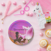 Borden Paarse Dachshund Paper Papieren Bordje (Feest)