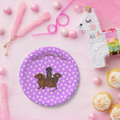 Borden Paarse Dachshund Party Papieren Bordje (Feest)