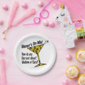 Borden PAPIER - MEDIUM- OF ZELDZAME MARTINI-OLIJVE Papieren Bordje (Feest)