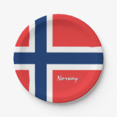 Borden, partij, sport, Noorwegen Papieren Bordje (Voorkant)