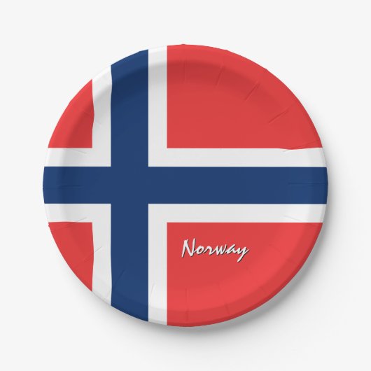 Borden, partij, sport, Noorwegen Papieren Bordje (Voorkant)