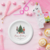 Borden Prettige feestdagen winterpapier Papieren Bordje (Feest)