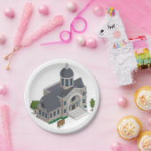 Borden rabbijn papieren bordje (Feest)