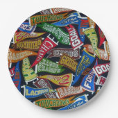 Borden Sportfan Pennant Pattern Papieren Bordje (Voorkant)