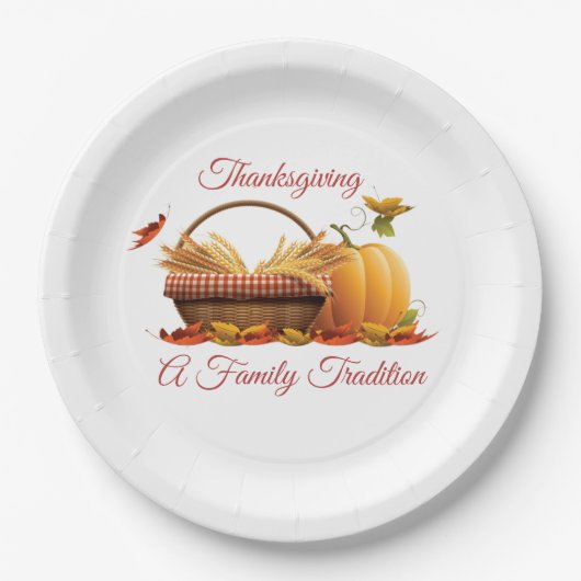 Borden Thanksgiving Papieren Bordje (Voorkant)