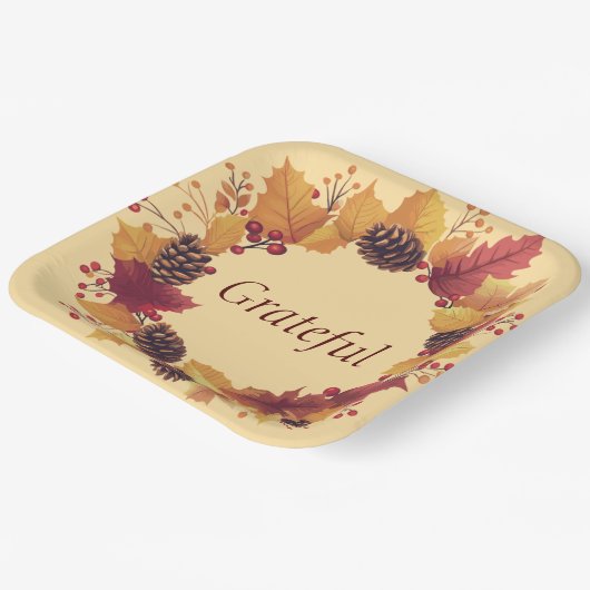 borden Thanksgiving Papieren Bordje (Gebogen)