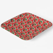 Borden van aardbeienpapier papieren bordje (Gebogen)