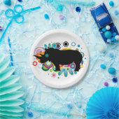 Borden van abstract Rijnpapier Papieren Bordje (Feest)