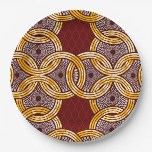 Borden van Afrikaans Ankara Kitenge Gold Paper Papieren Bordje